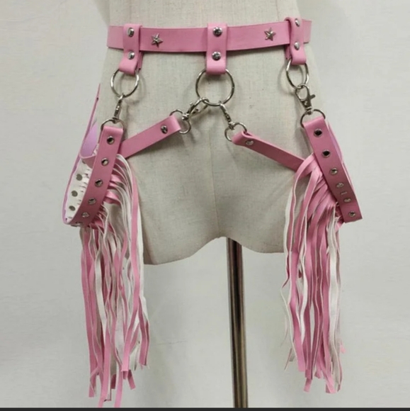 Dolls Kill Accessories - Woman's Baby Pink Tassel Harness NWOT